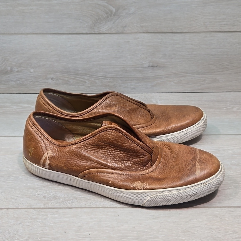 Frye Mens Leather Loafer Slip on sneakers shoes sz 10.5